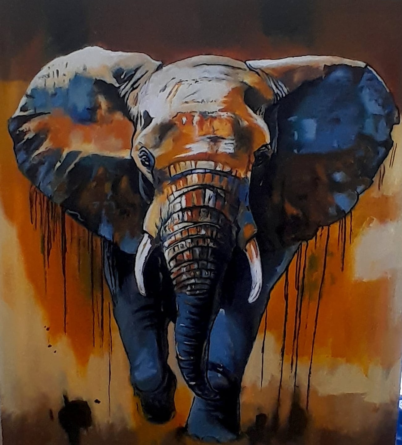 Elephant Study in Amber